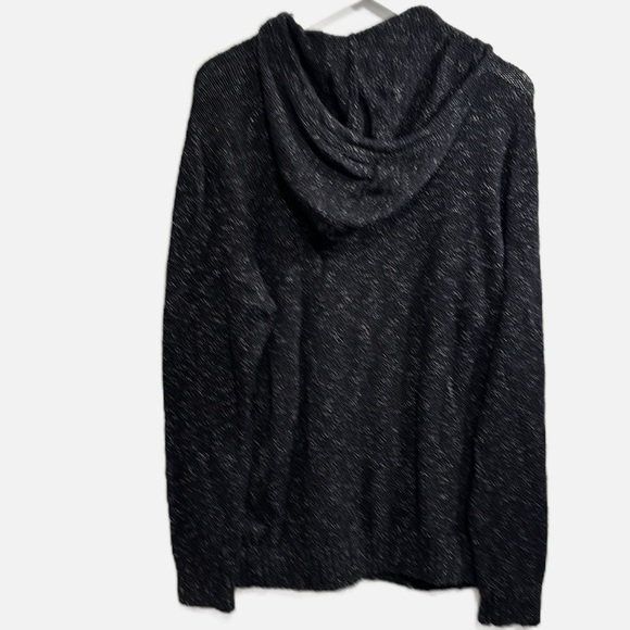 Urban Pipeline Men's Henley Knit Sweater Hoodie XXL Black Kangaroo Pocket - Picture 2 of 5